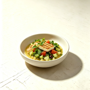 Grilled Halloumi Salad