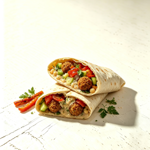 Roasted Pepper Falafel Wrap