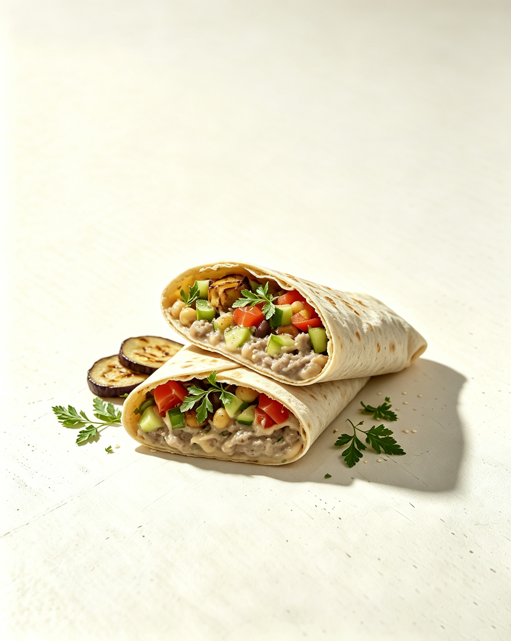 Baba Ganoush Vegetable Wrap